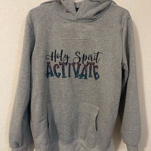 Grey graphic hoodie
